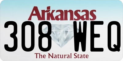 AR license plate 308WEQ