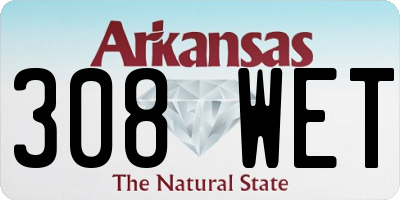 AR license plate 308WET
