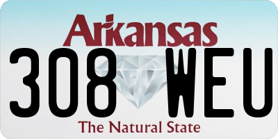 AR license plate 308WEU