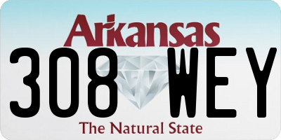 AR license plate 308WEY
