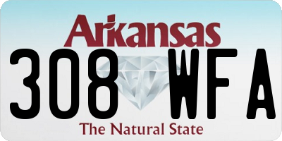 AR license plate 308WFA