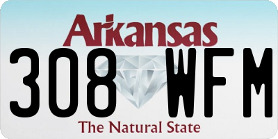 AR license plate 308WFM