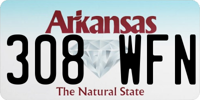 AR license plate 308WFN