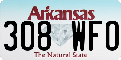 AR license plate 308WFO