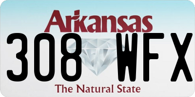 AR license plate 308WFX