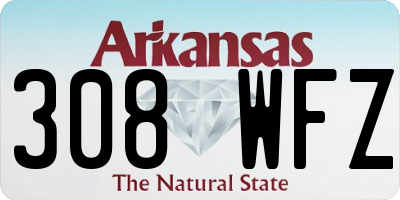 AR license plate 308WFZ