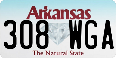 AR license plate 308WGA