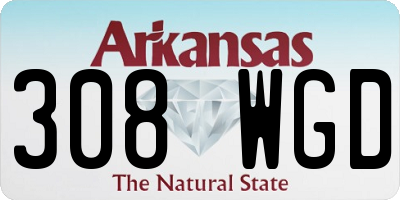 AR license plate 308WGD