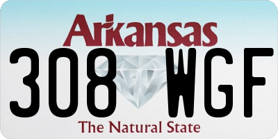 AR license plate 308WGF