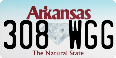 AR license plate 308WGG