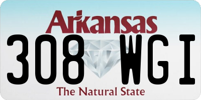 AR license plate 308WGI