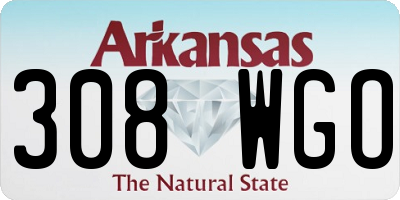 AR license plate 308WGO