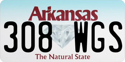 AR license plate 308WGS