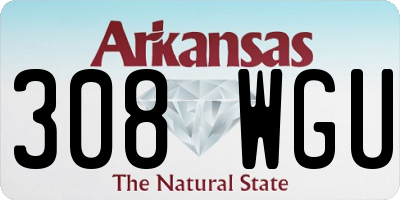 AR license plate 308WGU