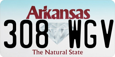 AR license plate 308WGV
