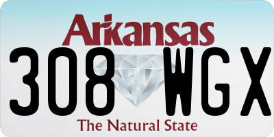 AR license plate 308WGX