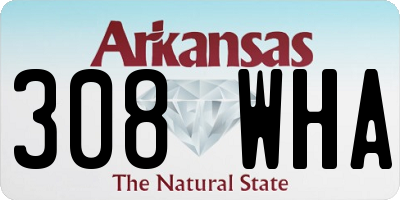 AR license plate 308WHA