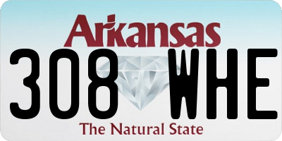 AR license plate 308WHE