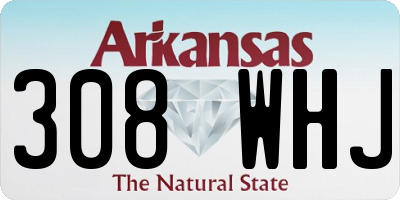 AR license plate 308WHJ