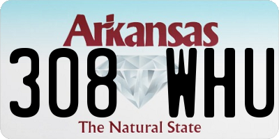 AR license plate 308WHU