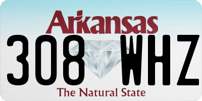 AR license plate 308WHZ