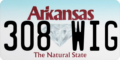AR license plate 308WIG