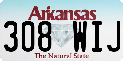 AR license plate 308WIJ