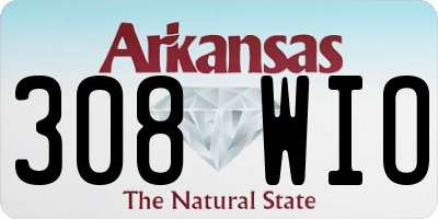 AR license plate 308WIO
