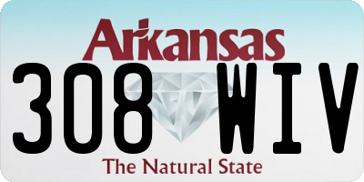 AR license plate 308WIV