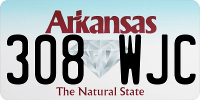 AR license plate 308WJC