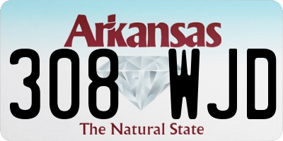AR license plate 308WJD