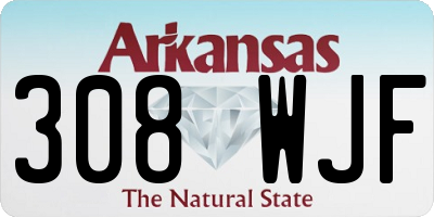 AR license plate 308WJF