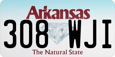 AR license plate 308WJI
