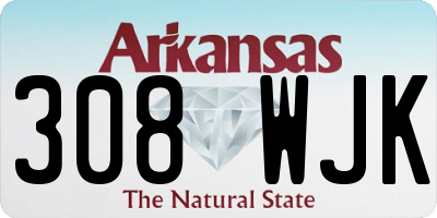 AR license plate 308WJK