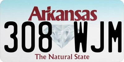 AR license plate 308WJM