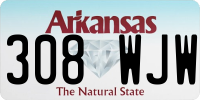 AR license plate 308WJW