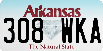 AR license plate 308WKA