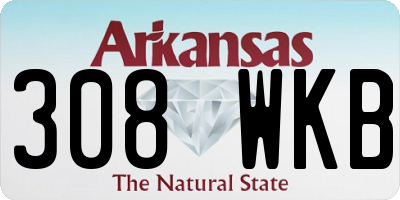 AR license plate 308WKB