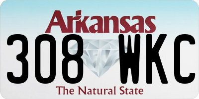 AR license plate 308WKC
