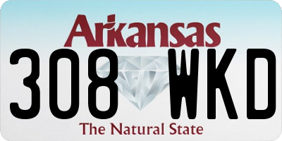 AR license plate 308WKD