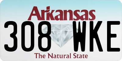 AR license plate 308WKE