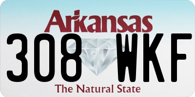 AR license plate 308WKF
