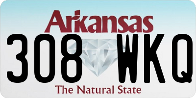 AR license plate 308WKQ