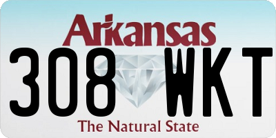 AR license plate 308WKT