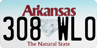 AR license plate 308WLO