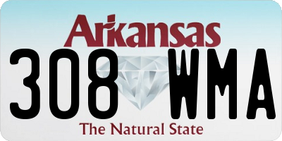 AR license plate 308WMA