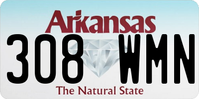 AR license plate 308WMN