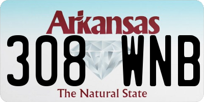 AR license plate 308WNB