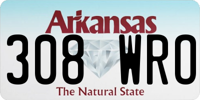 AR license plate 308WRO