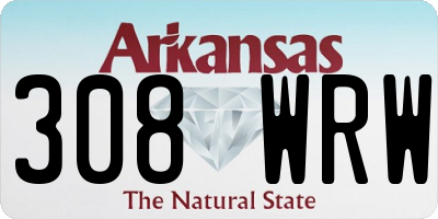 AR license plate 308WRW